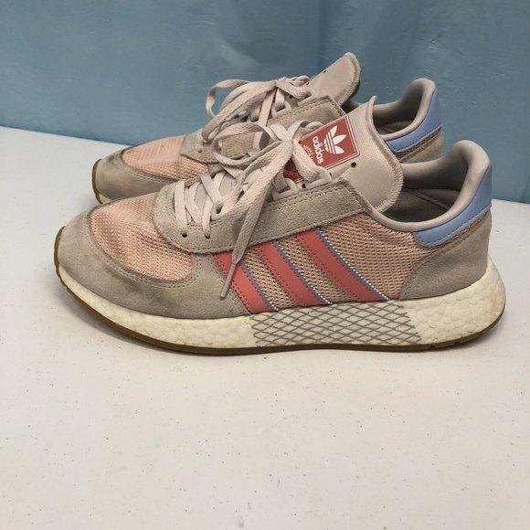 ADIDAS MARATHON TECH BOOST Womens Pink EE4944 Athletic Running Shoes size 9.5 - Picture 1 of 5